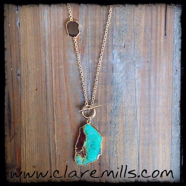 Chrysoprase and Smoky Topaz
