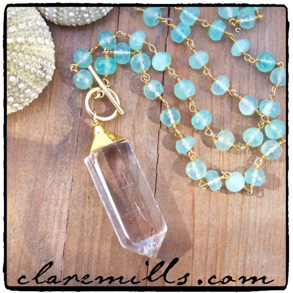 Quartz and Chalecedony Necklace