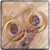 Citrine Druzy Hoop Earrings