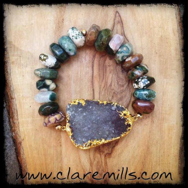 Druzy African Jasper Bracelet