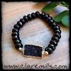 Druzy on Black Onyx - Reserved for Jennifer Stimits