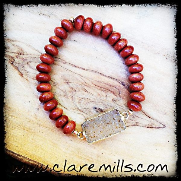Druzy and Sandstone Bracelet