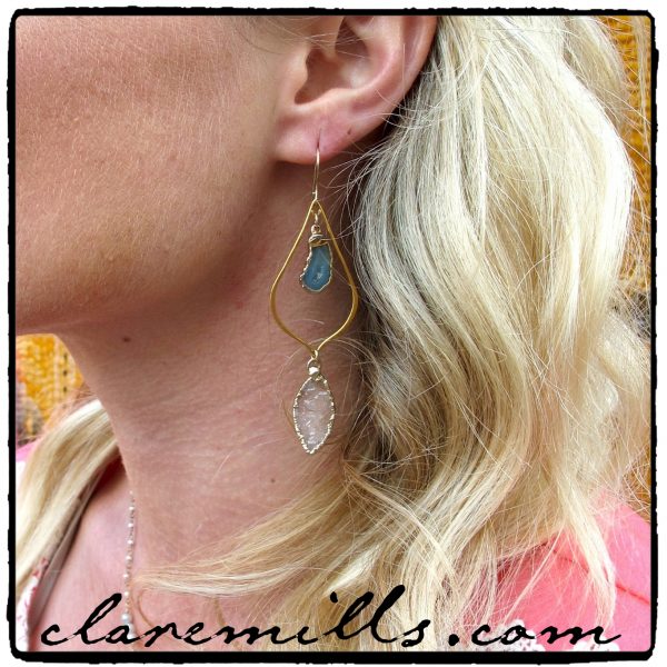 Baby Geode and Druzy Earrings