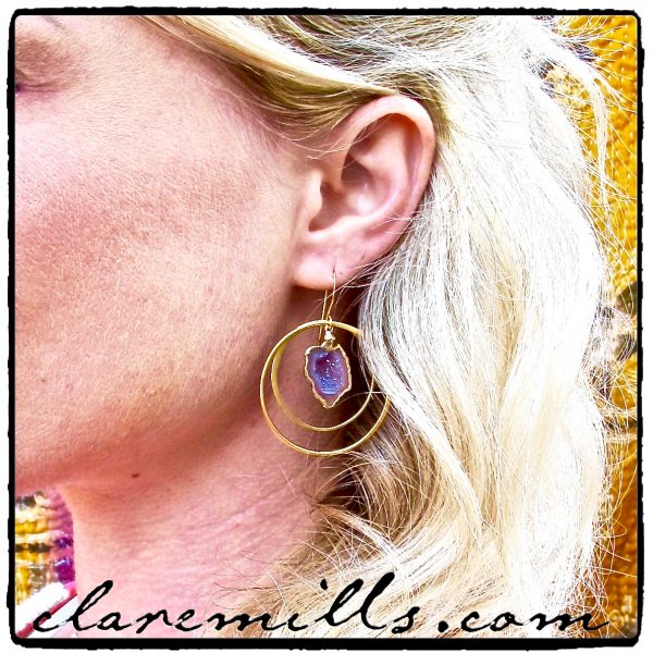 Geode Hoop Earrings