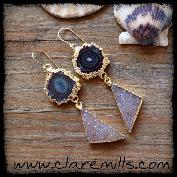 Stalactite & Druzy Dangle Earrings