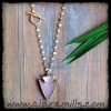 Druzy Arrowhead on Opal Chain