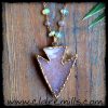 Druzy Arrowhead on Opal Chain