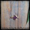 Druzy Cross on Delicate Gold Chain