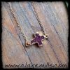 Druzy Cross on Delicate Gold Chain