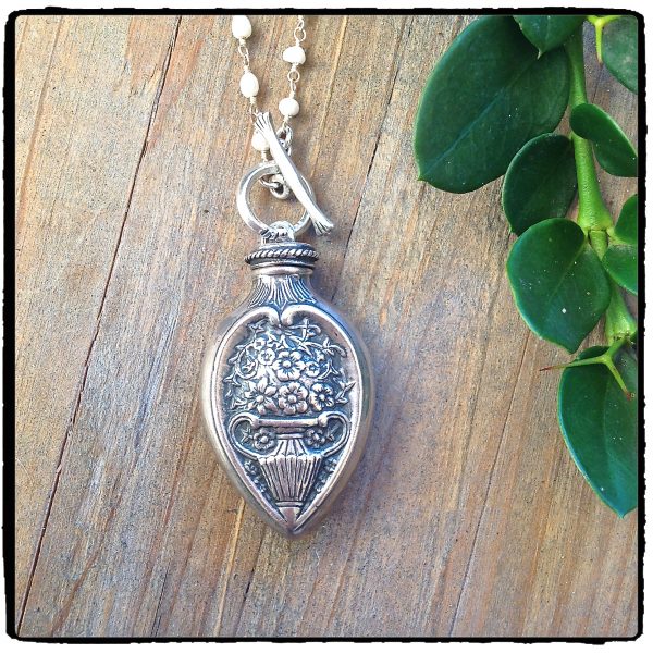 Art Nouveau Perfume Bottle Pendant