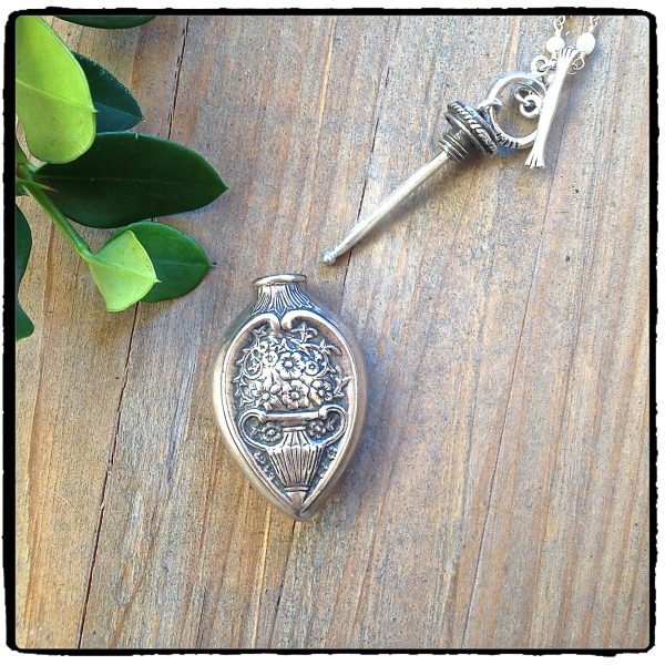 Art Nouveau Perfume Bottle Pendant