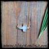 Snow White Druzy on Delicate Gold Chain