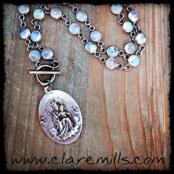 Our Lady of Mt. Carmel and Sacred Heart Necklace
