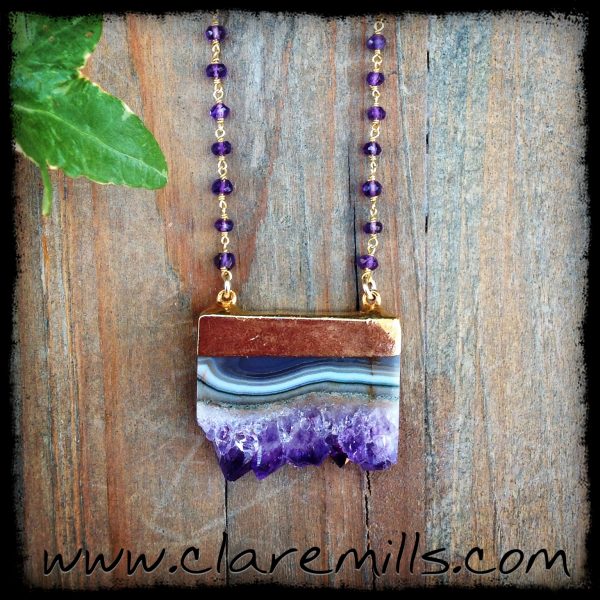 Stalactite on Amethyst
