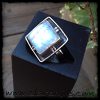 Square Rainbow Moonstone Ring