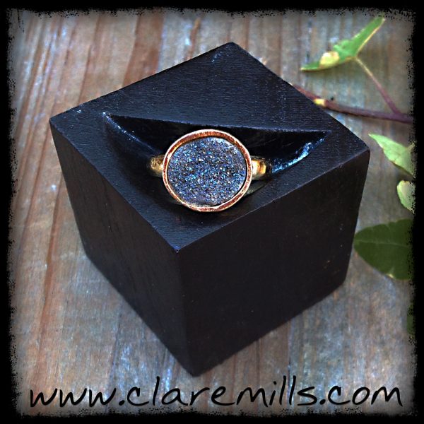 Navy Blue Druzy Ring (Copy)