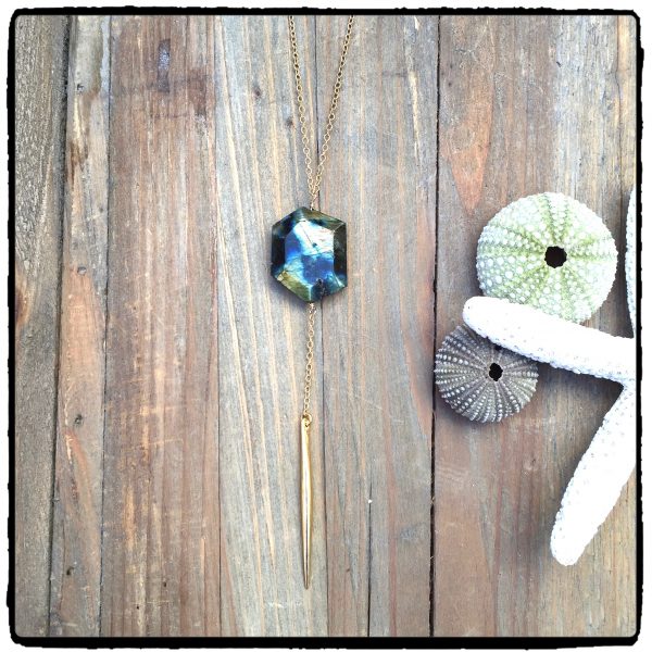 Nila Labradorite "Y" Spike Necklace