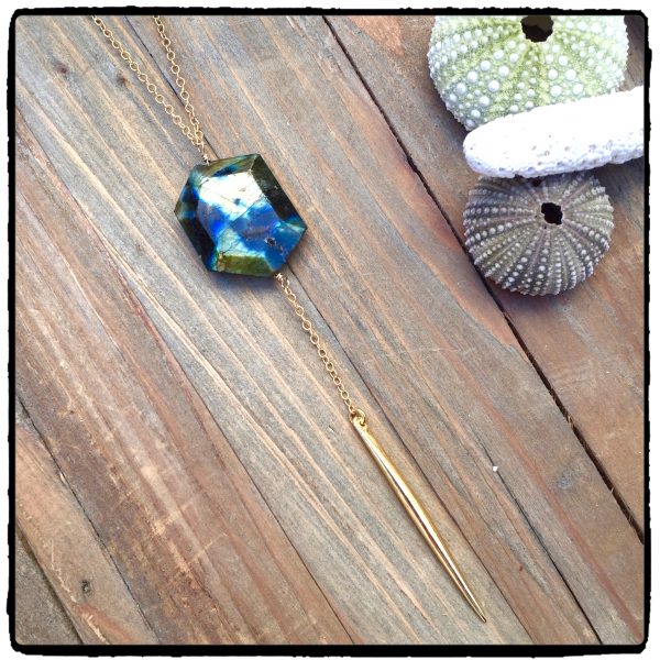 Nila Labradorite "Y" Spike Necklace