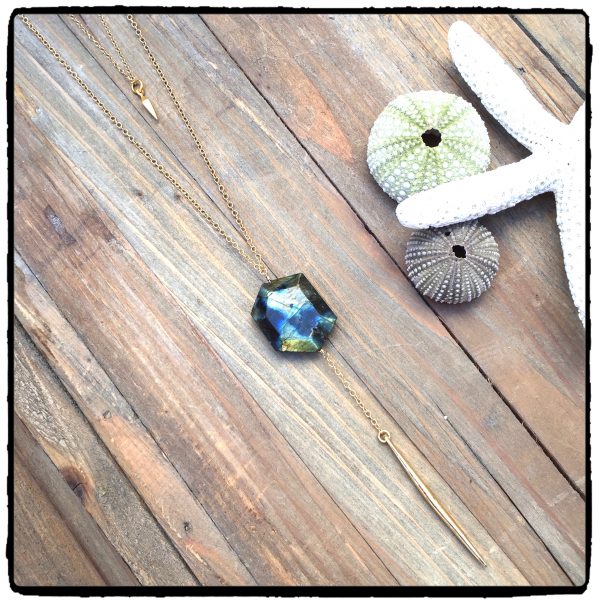 Nila Labradorite "Y" Spike Necklace