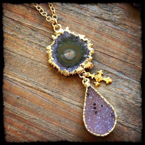 Stalactite & Druzy Dangle Necklace *Reserved for Patti Parker*