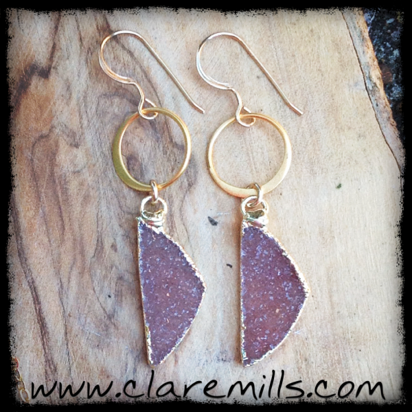 Blush Druzy Earrings