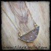 Semi Circle Citrine Druzy