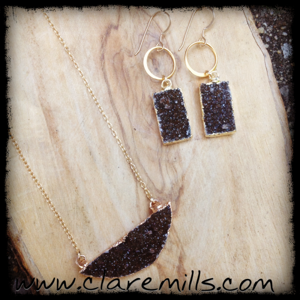 Brown Druzy Earrings (Copy)