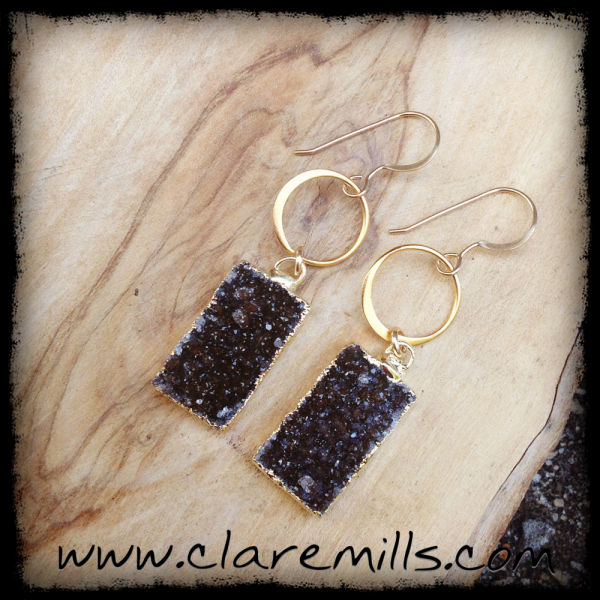 Brown Druzy Earrings (Copy)