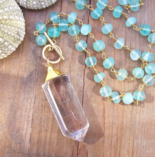 Quartz and Chalecedony Necklace