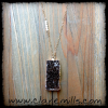 Rectangle Druzy Necklace with Pearls