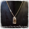 Rectangle Druzy Necklace with Pearls