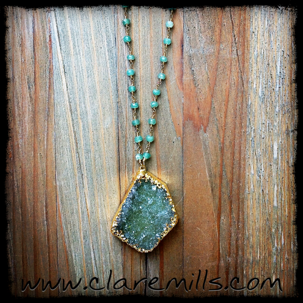 Olivia Druzy on Green Onyx