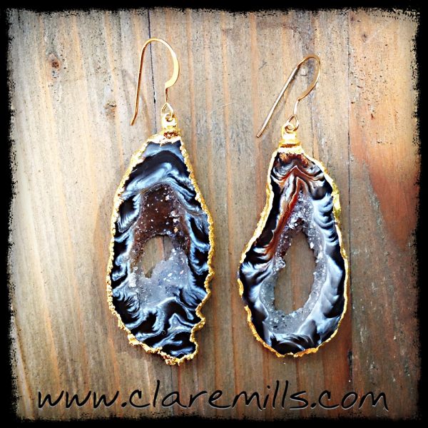 Agate Slice Earrings