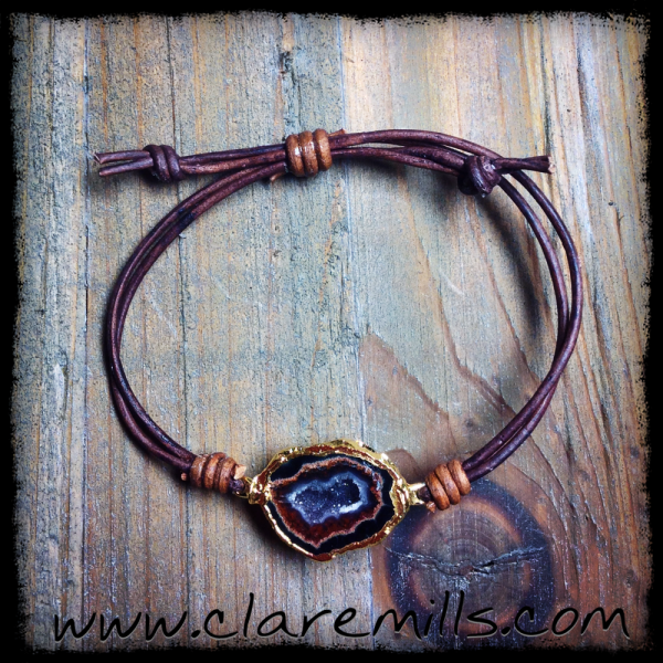 Geode on Leather