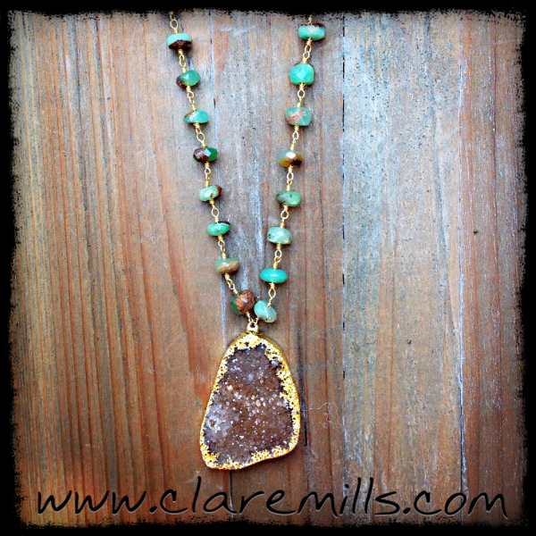 Druzy on Chrysoprase