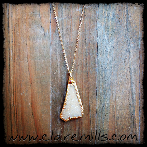 Citrine Druzy Necklace