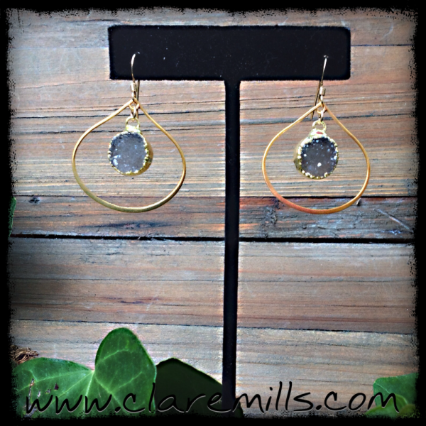 Druzy Teardrop Earrings
