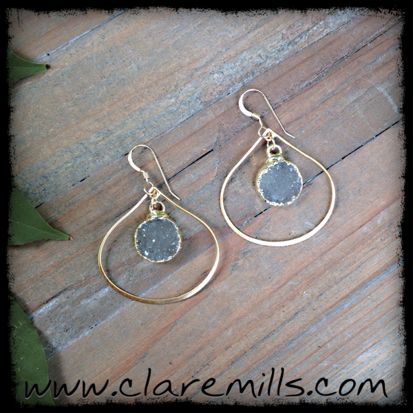 Druzy Teardrop Earrings