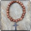 Crucifix Wooden Bracelet