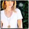 Sand Druzy Triangle "Y" Spike Necklace