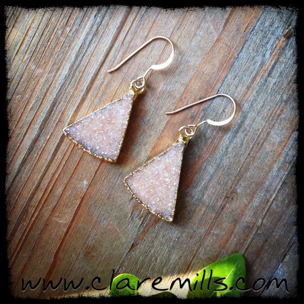 Blush Druzy Earrings