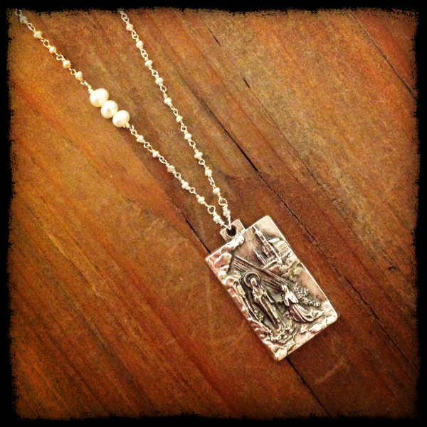 Apparitions in Lourdes France Necklace
