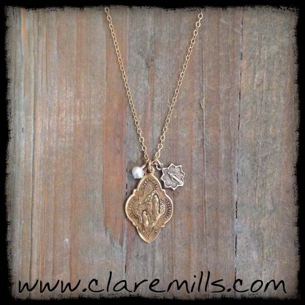 Marian Apparitions in Lourdes France Necklace