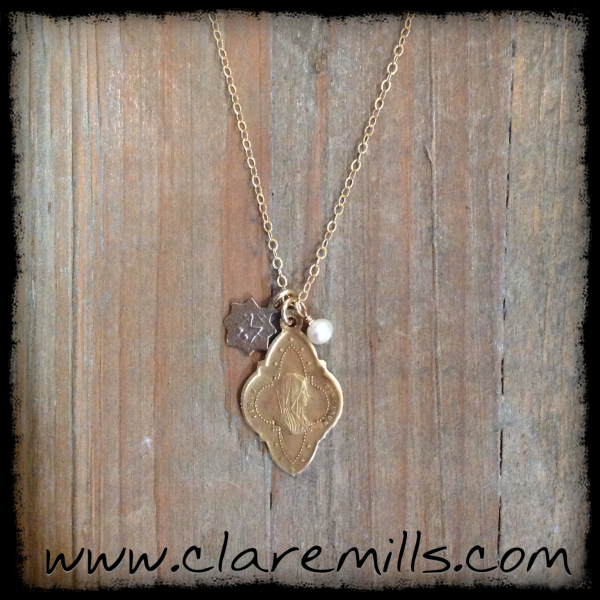 Marian Apparitions in Lourdes France Necklace