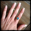 Faceted Bezel Labradorite Ring
