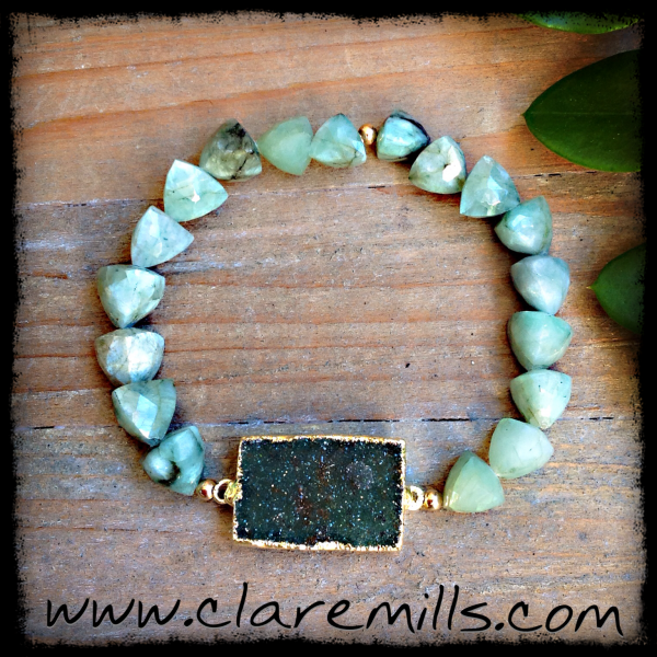 Druzy & Emerald Bracelet