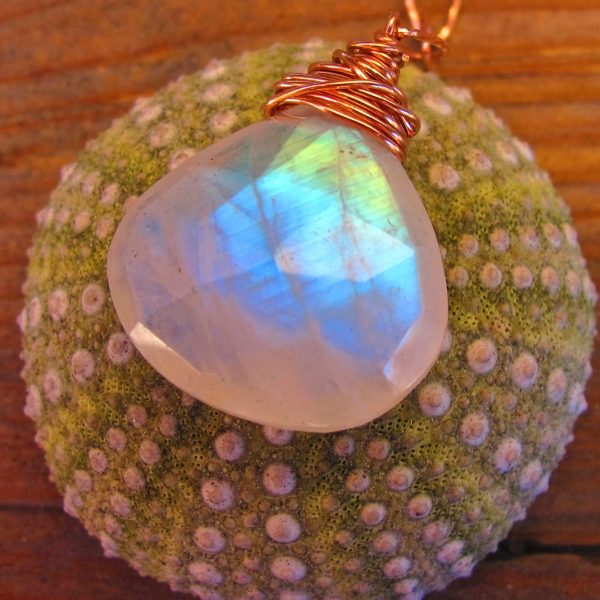 Rose Gold & Moonstone Y Necklace