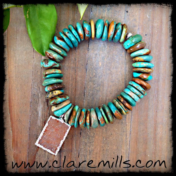 Sterling Druzy on Turquoise