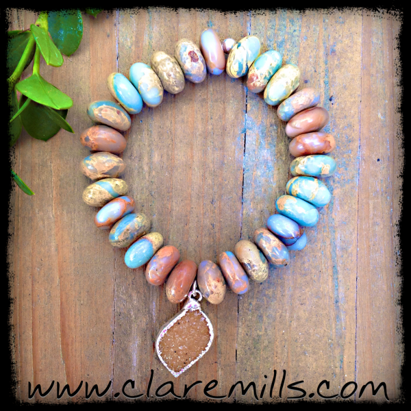 Ocean Jasper & Druzy Bracelet