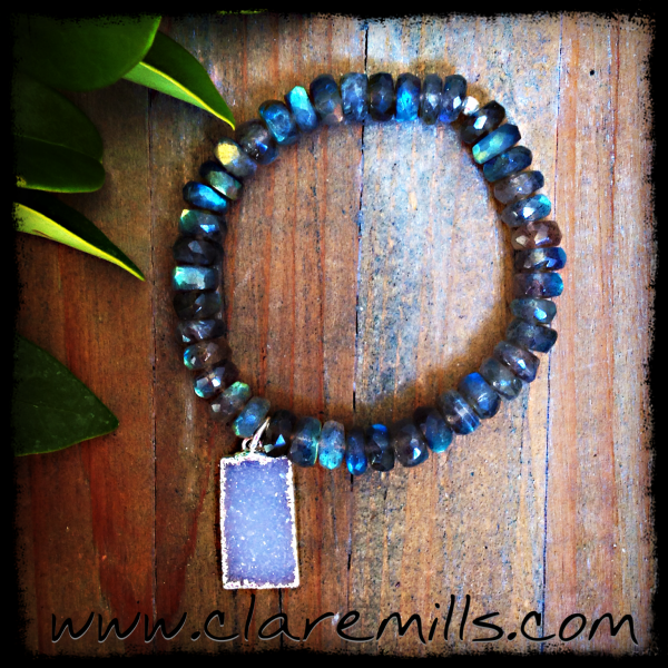 Druzy and Labradorite Bracelet